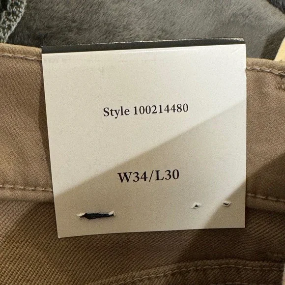 NEW Brooks Brothers Richmond 5-Pocket Chino Pants Mens 34x30 Tan Straight $148